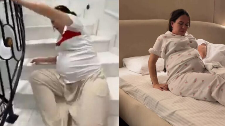 Özlem Öz karnı burnunda merdivenlerden sürünerek indi! Aile Bakanı’na şikayet yağdı